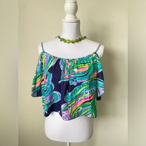 Lily Pulitzer Don’t Leave Me Hanging Posy Crop Top Size 6